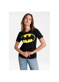 T-Shirt logoshirt "DC Comics - Batman Logo", Damen, Gr. XL, schwarz, 100% Baumwolle, bedruckt, normal, Rundhals, Shirts T-Shirt, mit lizenziertem Print