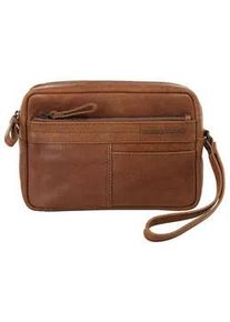 SPIKES & SPARROW Handgelenktasche SPIKES & SPARROW, Herren, Gr. B/H/T: 20cm x 16cm x 3cm onesize, braun (cognac), Leder, unifarben, Taschen, echt Leder