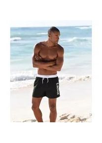 Badeshorts s.Oliver, Herren, Gr. M (50), Kurz, schwarz (schwarz (kurzgr&ouml;&szlig;e)), Microfaser, Polyester, Badehosen Badeshorts