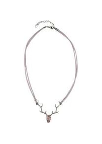 Allg&auml;u Rebell Collier ALLG&Auml;U REBELL "Rosi", Damen, Gr. onesize, Metall, rosa, Basic, Halsketten Collier, zweireihiges Satinband