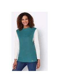 Pullunder Casual Looks "Pullunder", Damen, Gr. 42, blau (ozean), 50% Baumwolle, 50% Polyacryl, unifarben, Pullover Pullunder