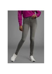 Skinny-fit-Jeans Arizona "Ultra Stretch", Damen, Gr. 40, N-Gr, grau (grau used), Denim/Jeans, Obermaterial: 63% Baumwolle, 32% Polyester, 5% Elasthan, skinny fit lang, Jeans, skinny-fit, betonte Taille, shaping-Effekt, high Waist
