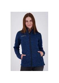 Strickfleecejacke DEPROC ACTIVE "ELKFORD WOMEN", Damen, Gr. 36 (S), blau, 100% Polyester, mit Gummizug, Jacken Sportbekleidung Outdoorbekleidung Fleecejacke &Uuml;bergangsjacke, auch in Gro&szlig;en Gr&ouml;&szlig;en erh&auml;ltlich