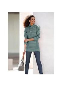 Longpullover Casual Looks "Longpullover", Damen, Gr. 50, gr&uuml;n (jade), 50% Baumwolle, 50% Polyacryl, unifarben, Pullover Longpullover