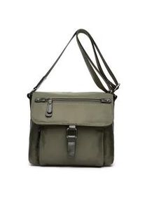 Umh&auml;ngetasche "Nylon", Damen, Gr. B/H/T: 24cm x 20cm x 11cm onesize, gr&uuml;n, Kunstfaser, Collezione Alessandro, Taschen Umh&auml;ngetasche, in modernem Design mit vielen F&auml;chern