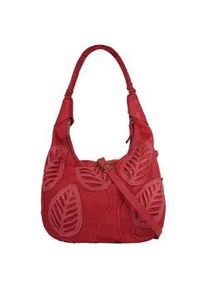 Shopper Samantha Look, Damen, Gr. B/H/T: 41cm x 31cm x 4cm onesize, rot, Leder, unifarben, Taschen Shopper, echt Leder, Made in Italy