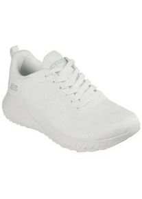 Sneaker Skechers "BOBS SQUAD CHAOS FACE OFF", Damen, Gr. 40, wei&szlig; (sanftes wei&szlig;), Textil, Schuhe Sneaker, Freizeitschuh, Halbschuh, Schn&uuml;rschuh mit Komfort-Innensohle, Topseller