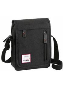 Umh&auml;ngetasche Kangaroos, Kinder, Gr. B/H/T: 18cm x 23cm x 7cm, schwarz, Nylon, Taschen Umh&auml;ngetasche, im praktischem Format