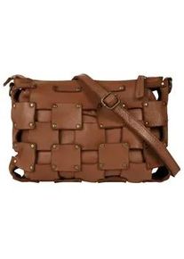 Umh&auml;ngetasche Samantha Look, Damen, Gr. B/H/T: 30cm x 20cm x 2cm onesize, braun (cognac), Leder, leicht gl&auml;nzend, unifarben, Taschen Umh&auml;ngetasche, echt Leder, Made in Italy