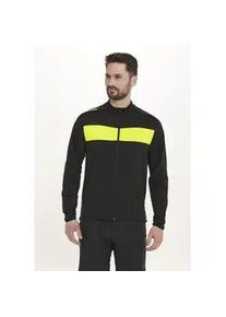 Softshelljacke Endurance "San Tropez", Herren, Gr. S, bunt (schwarz, neongelb), 90% Polyester, 10% Elasthan, mehrfarbig, normal, hoch geschlossener Ausschnitt, Jacken Softshelljacke, aus atmungsaktivem Funktionsstretch