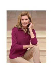 Classic Dog Polokragenpullover CLASSIC "Polopullover", Damen, Gr. 52, rot (bordeaux), 70% Polyacryl, 30% Schurwolle, unifarben, figurumspielend, Pullover