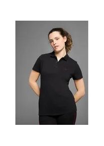 Poloshirt Kangaroos, Damen, Gr. 48/50, schwarz, Obermaterial: 100% Baumwolle, figurumspielend, Shirts, Kurzarm, unifarben, Polokragen, aus Baumwolle, gro&szlig;e Gr&ouml;&szlig;en