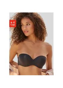 Multiway-BH Lascana, Damen, Gr. 70, Cup D, schwarz, Microtouch, Obermaterial: 60% Polyamid, 35% Polyester, 5% Elasthan, Basic, BHs, mit verschiedenen Tragevarianten