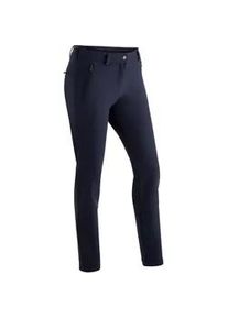 Funktionshose Maier Sports "Helga slim", Damen, Gr. 48, Normalgr&ouml;&szlig;en, blau (dunkelblau), 90% Polyester, 10% Elasthan, Hosen Funktionshose, warme Damen Outdoorhose, robuste Wanderhose, Slim Fit