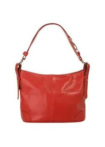 Umh&auml;ngetasche Samantha Look, Damen, Gr. B/H/T: 33cm x 25cm x 15cm onesize, rot, Leder, vintage, Taschen Umh&auml;ngetasche, echt Leder, Made in Italy
