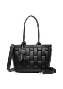 Schultertasche "Luvre", Damen, Gr. B/H/T: 31cm x 24cm x 14cm onesize, schwarz, Lederimitat, Collezione Alessandro, Taschen Schultertasche, mit luxuri&ouml;ser Steppung