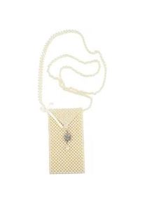 Allg&auml;u Rebell Umh&auml;ngetasche ALLG&Auml;U REBELL "Alpenperle", Damen, Gr. B/H/T: 18cm x 9cm x 1cm onesize, beige, Polyurethan (PU), Taschen Umh&auml;ngetasche, aus hunderten Perlen, mit Edelwei&szlig;