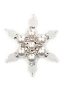 Brosche "Thea", Damen, silber (silbern), Kunststoff, Collezione Alessandro, Broschen Brosche, mit hochwertigen Kunststoffsteinen