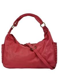 Henkeltasche Samantha Look, Damen, Gr. B/H/T: 35cm x 30cm x 12cm onesize, rot, Leder, vintage, Taschen, echt Leder, Made in Italy