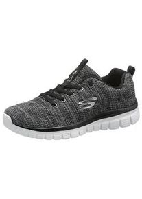 Sneaker Skechers "Graceful - Twisted Fortune", Damen, Gr. 40, schwarz-wei&szlig; (schwarz, wei&szlig;), Textil, Mesh, Schuhe Sneaker, Freizeitschuh, Halbschuh, Schn&uuml;rschuh mit Memory Foam, Topseller