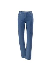 Stretch-Jeans Lady, Damen, Gr. 38, Normalgr&ouml;&szlig;en, blau (blau, bleached), 98% Baumwolle, 2% Elasthan, unifarben, lang, Jeans