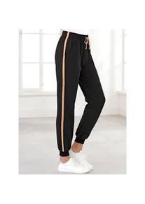 Schlupfhose, Damen, Gr. 44, Normalgr&ouml;&szlig;en, schwarz, 100% Baumwolle, unifarben, lang, Hosen Schlupfhose