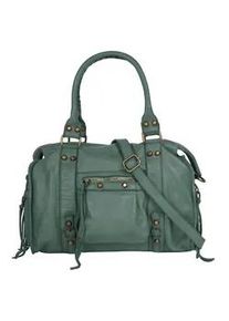 Shopper Samantha Look, Damen, Gr. B/H/T: 34cm x 27cm x 12cm onesize, gr&uuml;n (mint), Leder, vintage, Taschen Shopper, echt Leder, Made in Italy