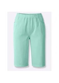 Bermudas Classic Basics, Damen, Gr. 42, Normalgr&ouml;&szlig;en, blau (aqua), 100% Baumwolle, unifarben, knielang, Hosen Bermudas