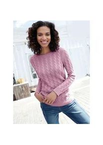 Strickpullover Casual Looks "Pullover", Damen, Gr. 50, rosa (altros&eacute;), 100% Baumwolle, unifarben, Pullover Strickpullover