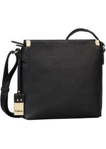 Umh&auml;ngetasche Gabor "Gela", Damen, Gr. B/H/T: 25cm x 23,5cm x 6,5cm, schwarz, Polyurethan, Polyurethan (PU), clean, gepflegt, unifarben, Taschen Umh&auml;ngetasche, genarbtes Lederimitat mit schm&uuml;ckenden Metallecken, hochwertiges Logo