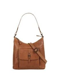 SPIKES & SPARROW Shopper SPIKES & SPARROW, Damen, Gr. B/H/T: 23cm x 23cm x 6cm onesize, braun (cognac), Leder, unifarben, Taschen Shopper, echt Leder