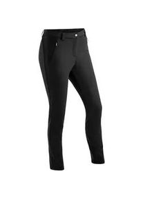 Softshellhose Maier Sports "Lapilli W", Damen, Gr. 46, Normalgr&ouml;&szlig;en, schwarz, 100% Polyester, Hosen Softshellhose, Damen Outdoorhose, atmungsaktiv und winddicht, Slim Fit