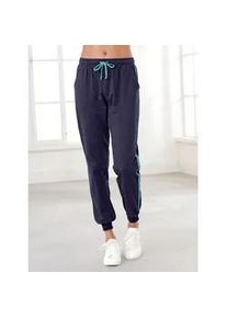 Schlupfhose, Damen, Gr. 54, Normalgr&ouml;&szlig;en, blau (nachtblau), 100% Baumwolle, unifarben, lang, Hosen Schlupfhose