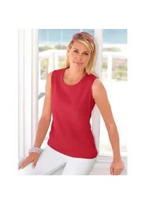 Tr&auml;gertop Casual Looks, Damen, Gr. 52, rot, 100% Baumwolle, unifarben, Rundhals, Tops Tr&auml;gertop
