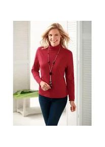 Rollkragenshirt Classic Basics "Shirtrolli", Damen, Gr. 42, rot (kirschrot), 100% Baumwolle, unifarben, ohne Ausschnitt, Shirts