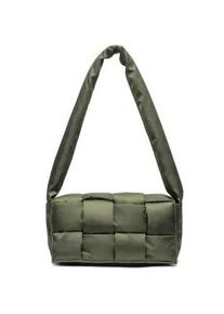 Schultertasche "Recycle", Damen, Gr. B/H/T: 28cm x 13cm x 9cm onesize, gr&uuml;n (khaki), Kunstfaser, Collezione Alessandro, Taschen Schultertasche, aus Recycling Nylon