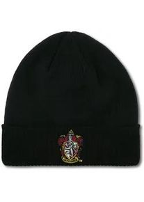 Strickm&uuml;tze logoshirt "Harry Potter - Gryffindor", Damen, schwarz, 100% Polyacryl, bestickt, M&uuml;tzen Strickm&uuml;tze, mit toller Stickerei