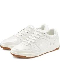 Sneaker AUTHENTIC LE JOGGER "Schn&uuml;rhalbschuh, Freizeitschuh, Schn&uuml;rschuh, Turnschuh", Herren, Gr. 46, wei&szlig;, Obermaterial: 100% Lederimitat. Decksohle: 100% Textilmaterial. Futter: 100% Textilmaterial. Laufsohle: 100% Synthetik, unifarben, Schuhe Sneaker, im modischen Casual-Look VEGAN