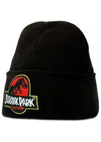 Beanie logoshirt "Jurassic Park", Herren, schwarz, 100% Polyacryl, bestickt, M&uuml;tzen Beanie, mit lizenziertem Originaldesign