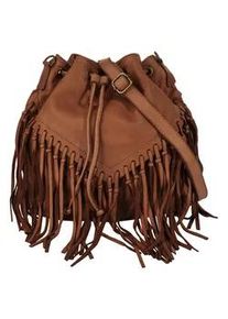 Shopper Samantha Look, Damen, Gr. B/H/T: 26cm x 27cm x 13cm onesize, braun (cognac), Leder, unifarben, Taschen Shopper, echt Leder, Made in Italy