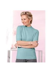 Classic Dog Kaschmirpullover CLASSIC "Kaschmir-Pullover", Damen, Gr. 40/42, blau (aqua, meliert), 100% Kaschmir, meliert, Pullover