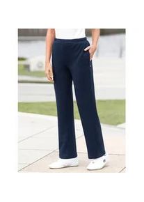 Sporthose Hajo, Damen, Gr. 54, Normalgr&ouml;&szlig;en, blau (marine), 62% Baumwolle, 33% Polyester, 5% Elasthan, unifarben, lang, Hosen Sporthose