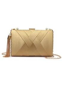 Clutch "Sydney", Damen, Gr. B/H/T: 17cm x 11cm x 7cm onesize, gold, Kunstfaser, Collezione Alessandro, Taschen, edles Design