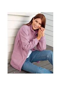 Fleecejacke Casual Looks, Damen, Gr. 27, rosa (ros&eacute;), 100% Polyester, unifarben, l&auml;ssig geschnitten, Jacken Fleecejacke