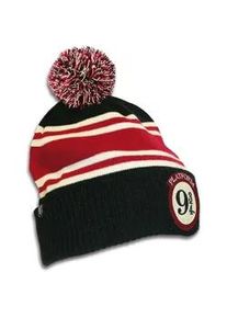 Strickm&uuml;tze logoshirt "Harry Potter - Hogwarts Express", Damen, schwarz (schwarz, rot), 100% Polyacryl, bestickt, M&uuml;tzen Strickm&uuml;tze, mit lizenzierter Stickerei