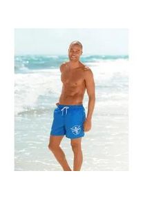 Badeshorts Chiemsee "Melange", Herren, Gr. S (46/48), N-Gr, blau, Microfaser, Polyester, meliert, Badehosen Badeshorts, mit Logodruck, seitliche Eingrifftaschen