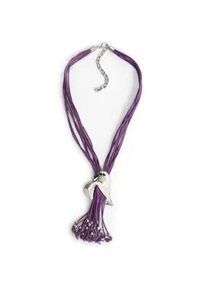 Allg&auml;u Rebell Kette mit Anh&auml;nger ALLG&Auml;U REBELL "Runa", Damen, Gr. onesize, Baumwolle, lila (violett), Basic, Halsketten, mit Baumwollb&auml;ndern
