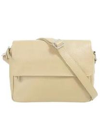 Umh&auml;ngetasche Samantha Look, Damen, Gr. B/H/T: 22cm x 18cm x 10cm onesize, beige, Leder, unifarben, Taschen Umh&auml;ngetasche, echt Leder, Made in Italy