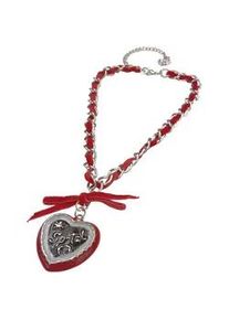 Allg&auml;u Rebell Kette mit Anh&auml;nger ALLG&Auml;U REBELL "Rosi", Damen, Gr. onesize, Metall, rot, Basic, Halsketten, mit Herzanh&auml;nger