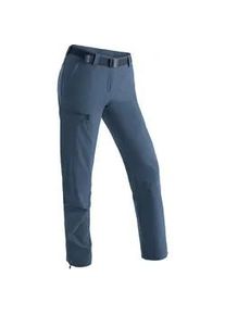 Funktionshose Maier Sports "Inara slim", Damen, Gr. 46, Normalgr&ouml;&szlig;en, blau (jeansblau), 90% Polyamid, 10% Elasthan, Hosen Funktionshose, Herren Wanderhose, atmungsaktive Outdoor-Hose, 4 Taschen, Slim Fit